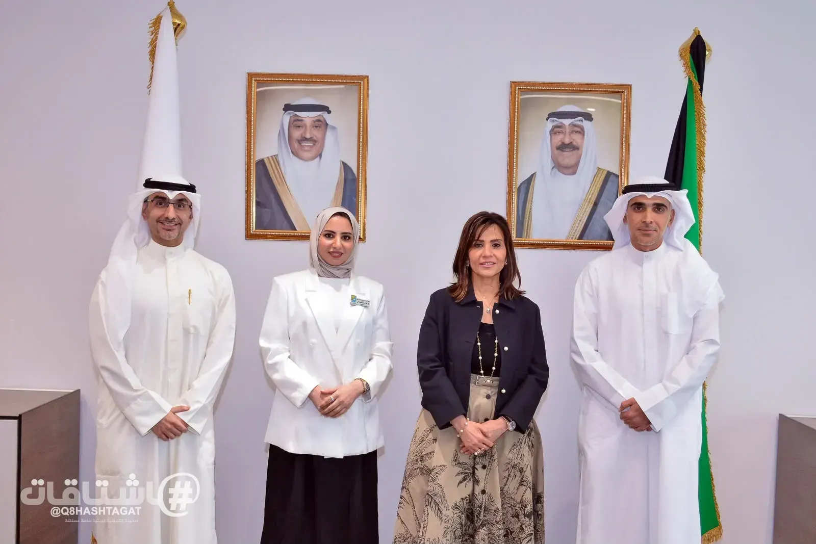 مديرة جامعة الكويت د.دينا الميلم تستقبل الأساتذة الفائزين بجائزة جابر الأحمد للباحثين الشباب