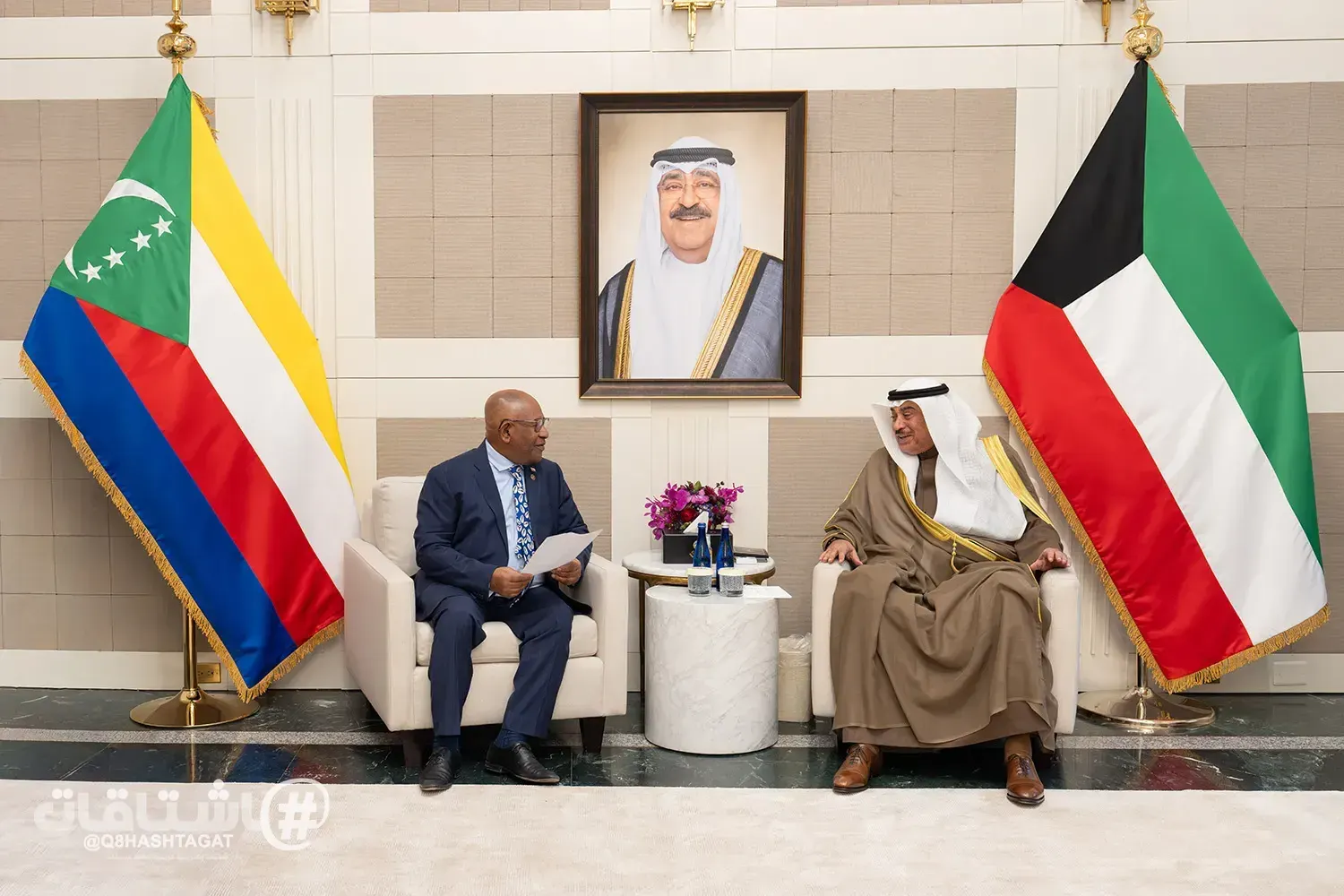 ممثل سمو أمير البلاد سمو ولي العهد يستقبل رئيس اتحاد جزر القمر في نيويورك