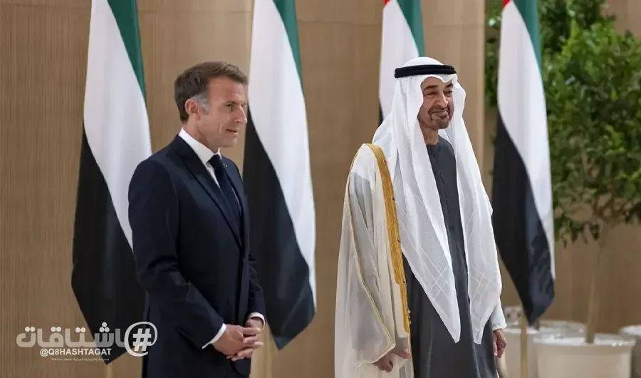 الشيخ محمد بن زايد وماكرون يشهدان إعلان إطار عمل الشراكة الدفاعية