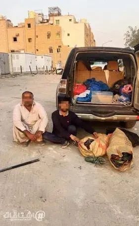 احتجاز آسيويين يسرقان الكيبلات النحاسية من منازل جليب الشيوخ