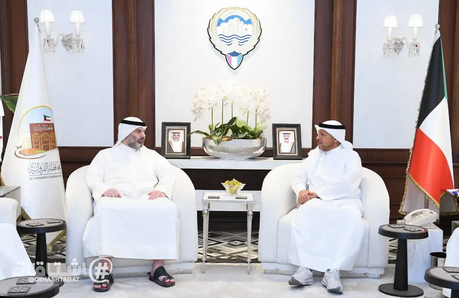 محافظ الفروانية يبحث مع شركة الدار الهندسية تعزيز كفاءة صيانة الطرق والشوارع الداخلية