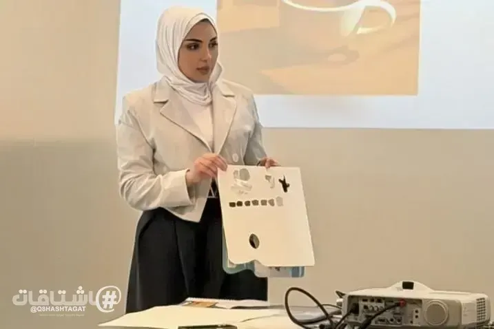 إيمان الوزان تقدم ورشة للتعريف بفن الرسم بالأكريلك وتنمية المهارات الإبداعية لدى طلبة جامعة الكويت