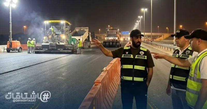 الأشغال: مدير عام هندسة الطرق يتفقد سير أعمال الصيانة الجارية على طريق الجهراء باتجاه مدينة الكويت