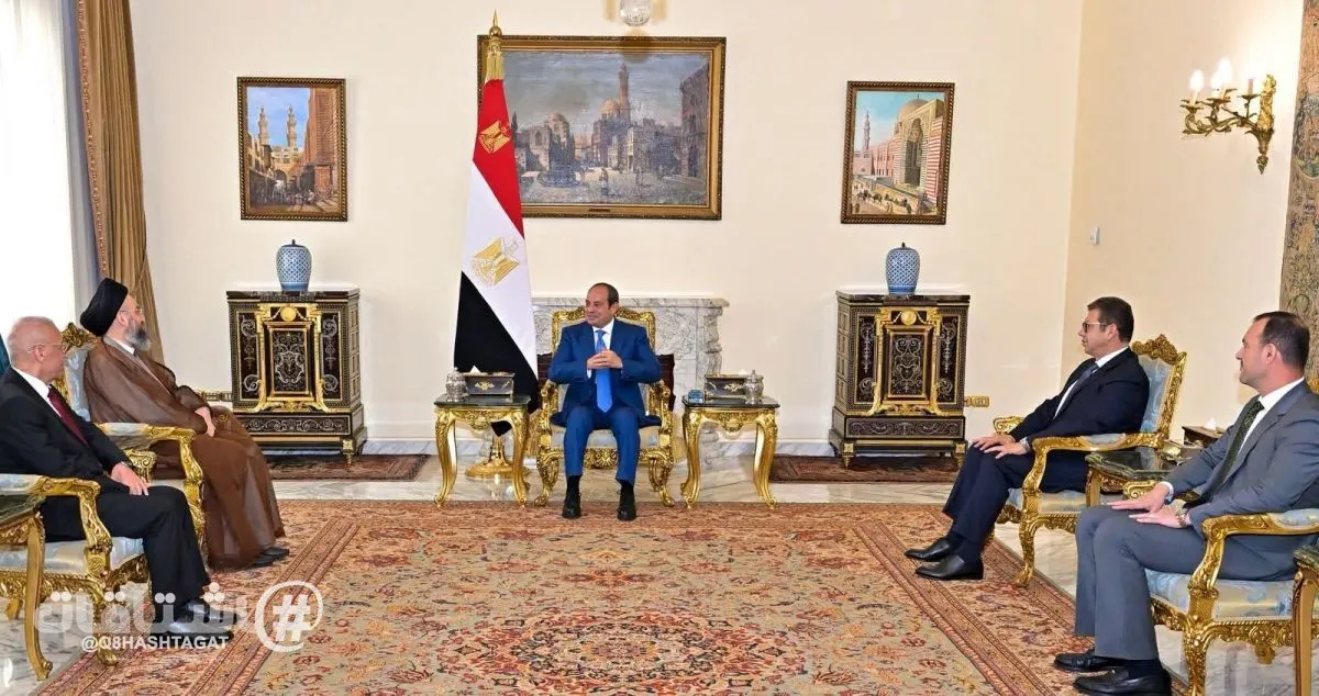 السيسي يؤكد للحكيم حرص مصر الدائم على أمن العراق واستقراره