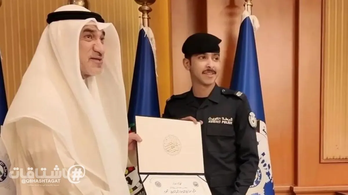 الشيخ فهد اليوسف يكرّم متميزين في الإدارة العامة للمرور لتفانيهما في أداء الواجب