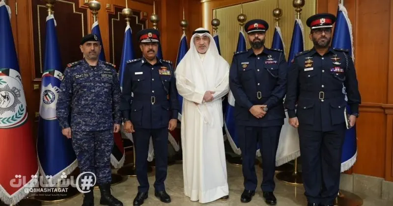 الشيخ فهد اليوسف يستقبل قائد خفر السواحل البحريني