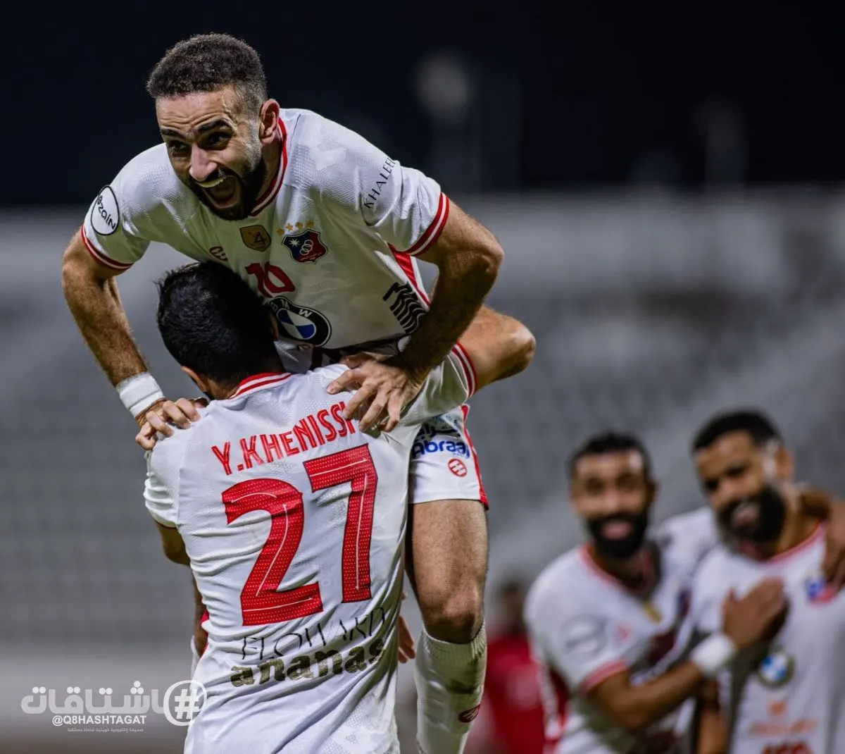 «الكويت» يتصدر «دوري زين الممتاز» بعد اكتساحه مضيفه النصر 7-1