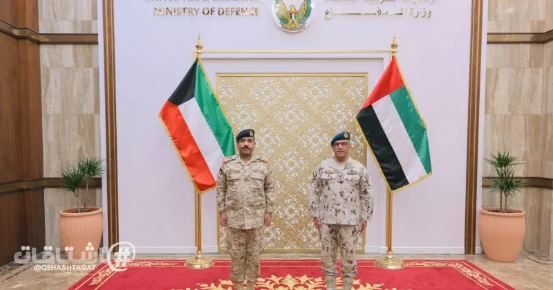 اللواء الركن صلاح العازمي يبحث مع مساعد رئيس الأركان الإماراتي سبل تطوير التعاون