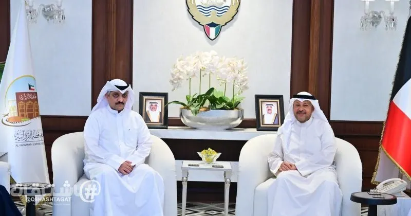 الشيخ عذبي الناصر يستقبل مدير الشؤون التعليمية بمنطقة الفروانية التعليمية بمناسبة توليه منصبه الجديد