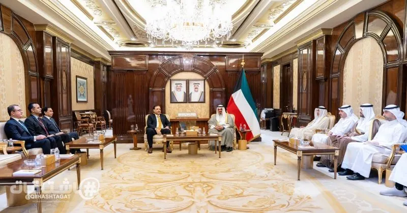 سمو رئيس مجلس الوزراء الشيخ أحمد العبدالله يستقبل مستشار الأمن القومي مدير الاستخبارات العسكرية الباكستانية