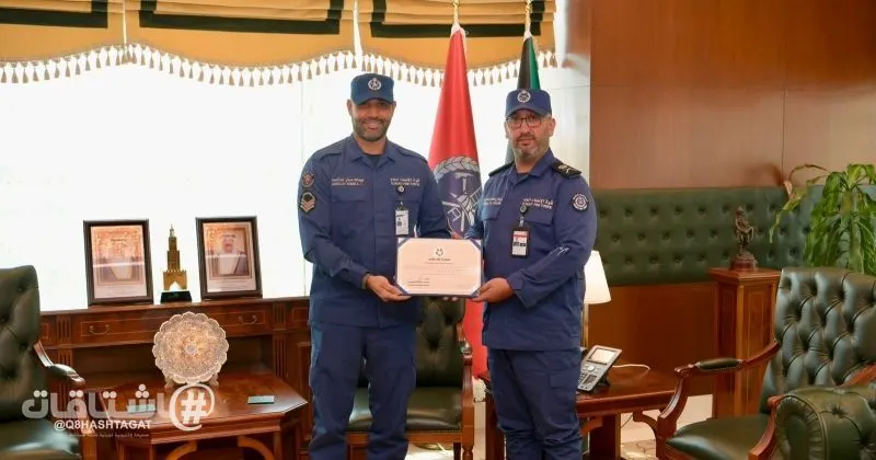 رئيس قوة الإطفاء العام يكرّم الرقيب أول عبدالله عدنان عبدالصمد تقديراً لجهوده البطولية