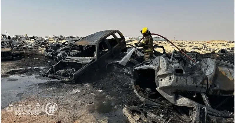 الإطفاء تسيطر على حريق في سكراب النعايم