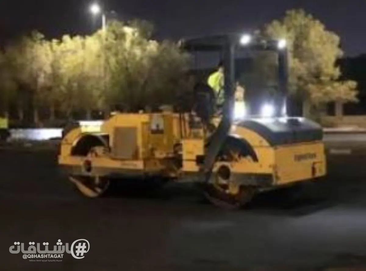 الأشغال: فرش طبقات الأسفلت على الدائري السابع باتجاه الفنطاس