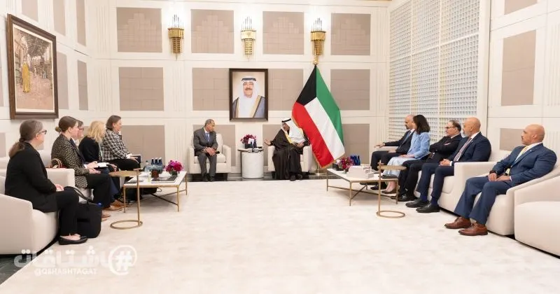ممثل سمو الأمير سمو ولي العهد يستقبل وفداً من غرفة التجارة الأميركية ومجلس الأعمال الأميركي الكويتي