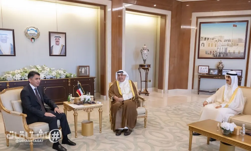 وزير شؤون الديوان الأميري ورئيس ديوان سمو ولي العهد يستقبلان سفير أوزبكستان وسفير الكويت لدى اليابان