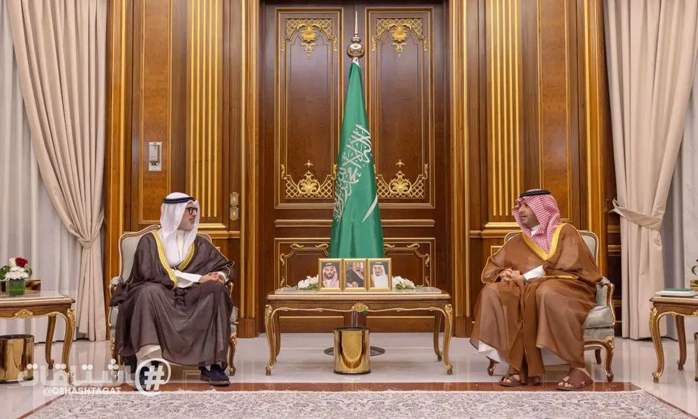 وزير الخارجية يبحث مع وزير الدولة السعودي تعزيز العلاقات الأخوية